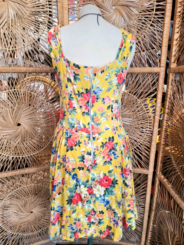 Vintage 80's Milkmaid Style Dress