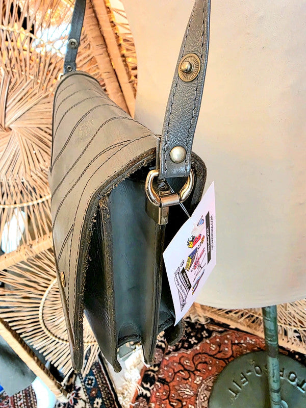 Vintage 80's Leather Shoulder Bag
