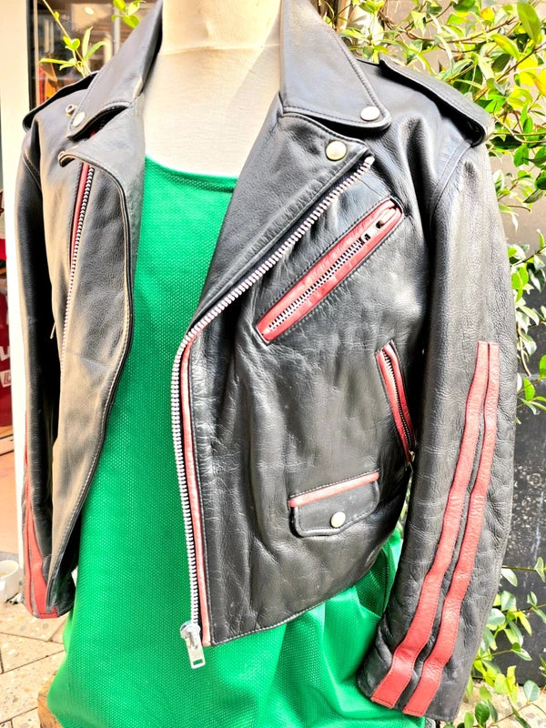 Vintage 80's Smoked Salmon Leather Jacket