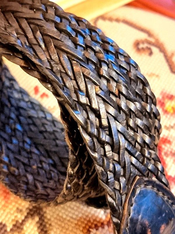 Vintage 80's Braided Leather Belt