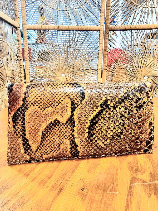 Vintage Snakeskin Clutch Bag