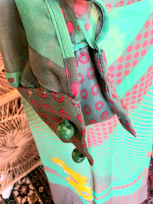 Vintage 70's Ein Fink Modell Maxi Dress