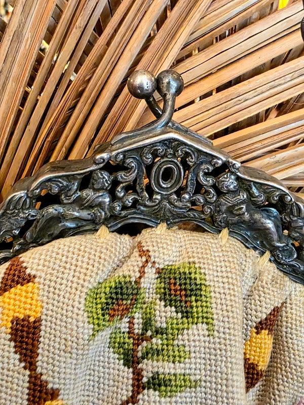 Vintage 50's Embroidery Handbag