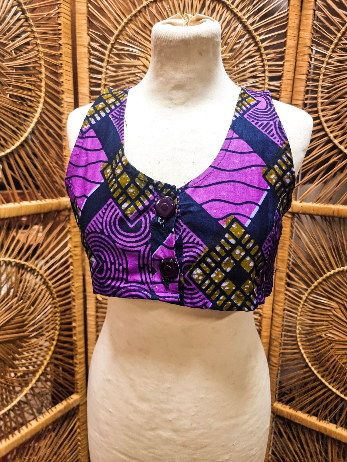 Brand New M.I.A Made in Africa Crop Gillet