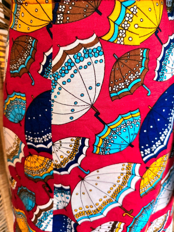 Vintage 80's Umbrella Upcycled Skirt
