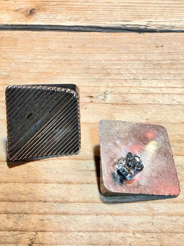 Vintage 80's Square Clip-On Earrings