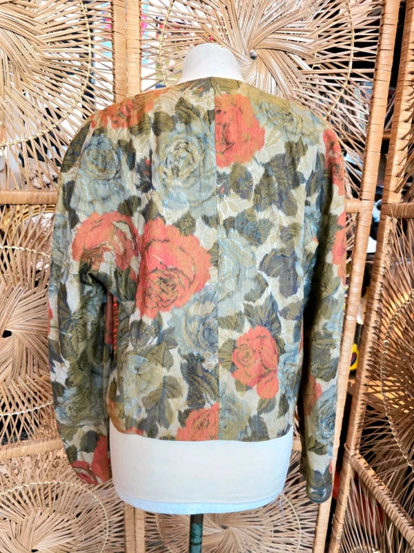 Vintage 80's MK Exclusive Cropped Floral Blazer