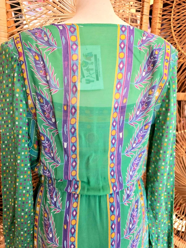 Vintage 70's Faux Wrap Dress