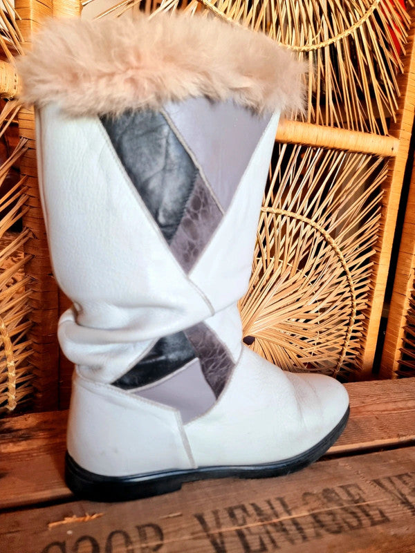 Vintage PURE LANA Shearling 80's Boots