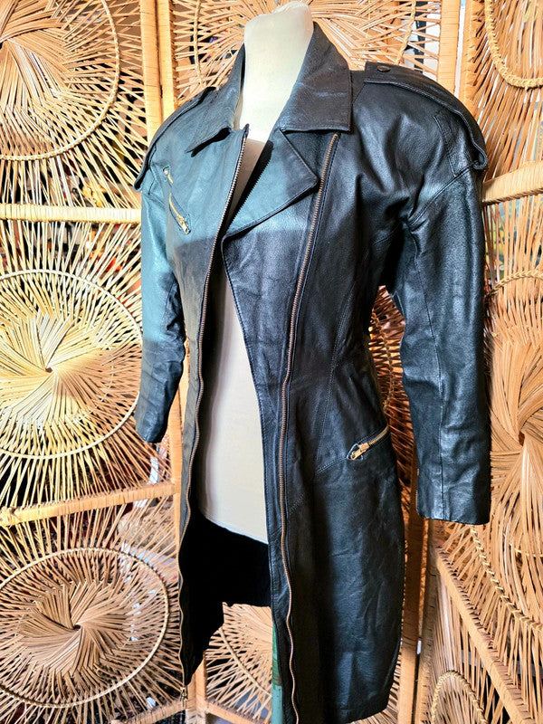 Vintage 80's Teen Club Leather Coat
