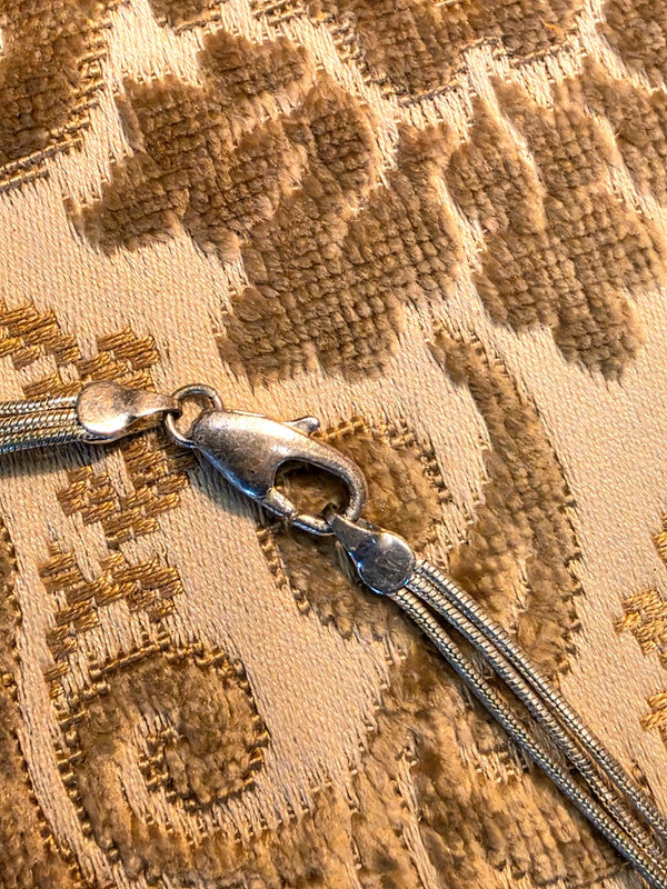 Vintage 80's Layered Silver Necklace