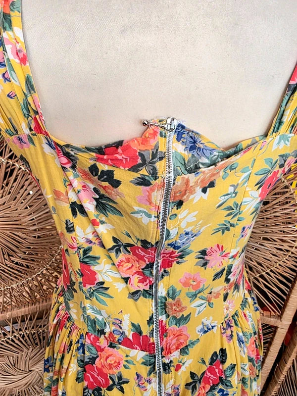 Vintage 80's Milkmaid Style Dress