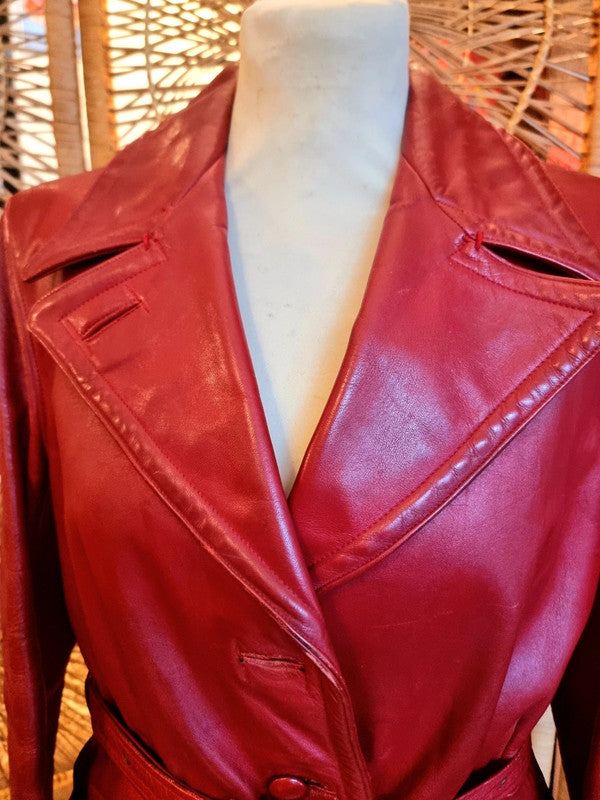 Vintage 60s / 70s Evlo Leather Clothing Jacket