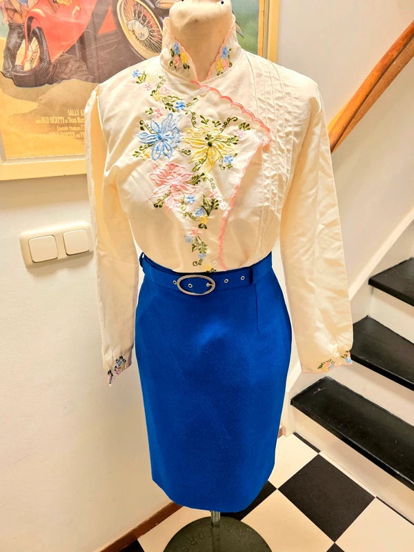 Vintage 1960's High Waist Pencil Wiggle Skirt