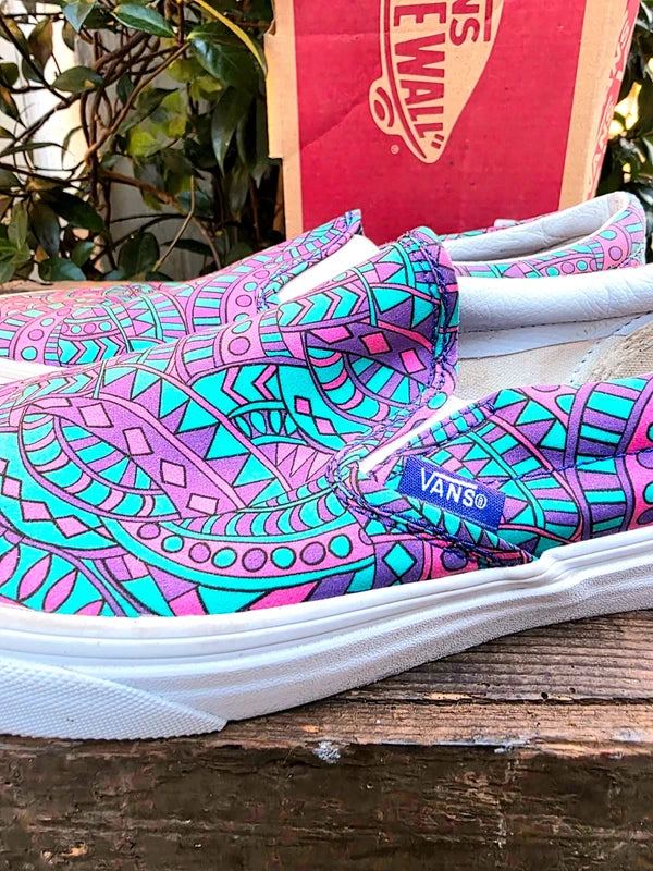 Brand New Vans Classic Liberty Satchmo / True White Slip-On Shoes