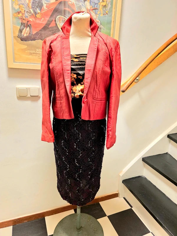 Vintage 1980's Crop Leather Jacket