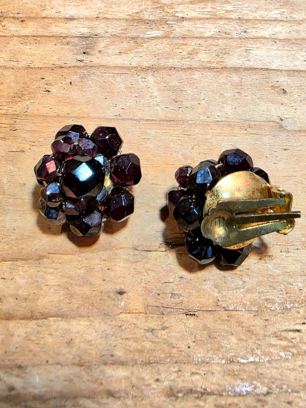 Vintage 70's/80's Cluster Clip-On Earrings