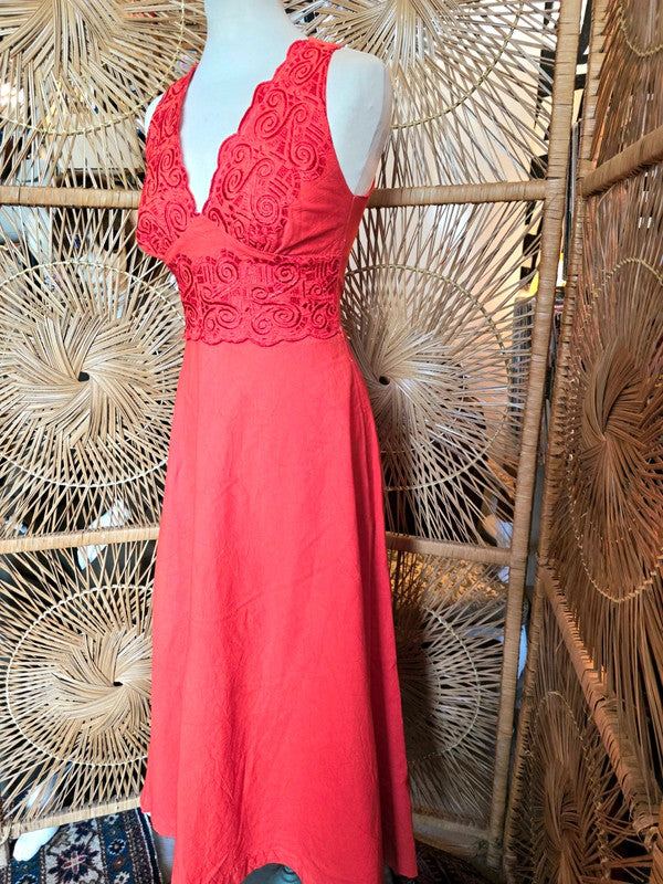Vintage 80s Auit Maxi Dress