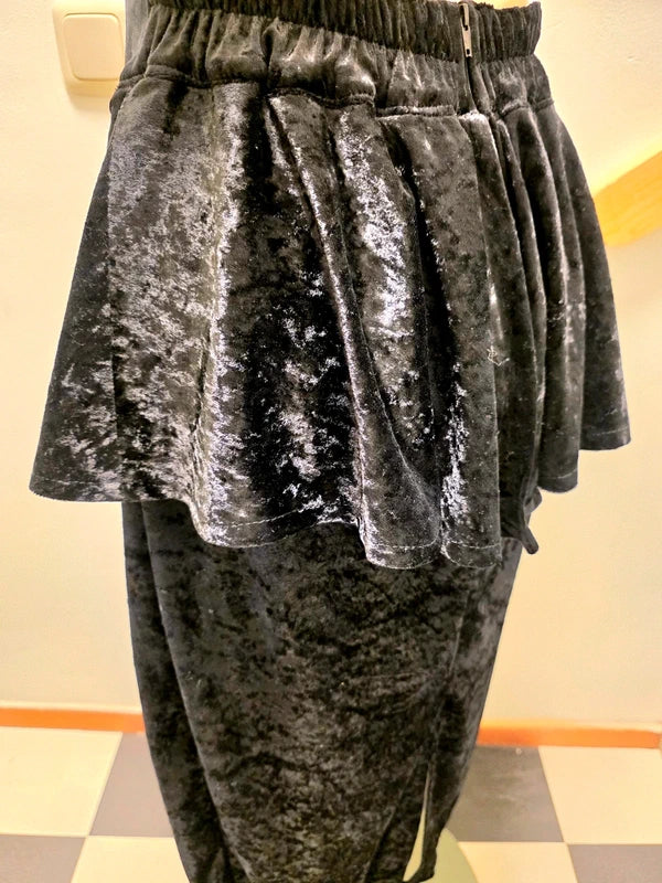 Vintage 80´s Velvet style Peplum Skirt