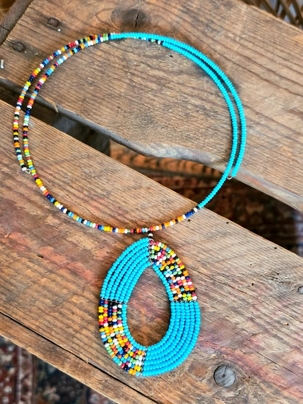 Brand New Beaded Pendant Necklace