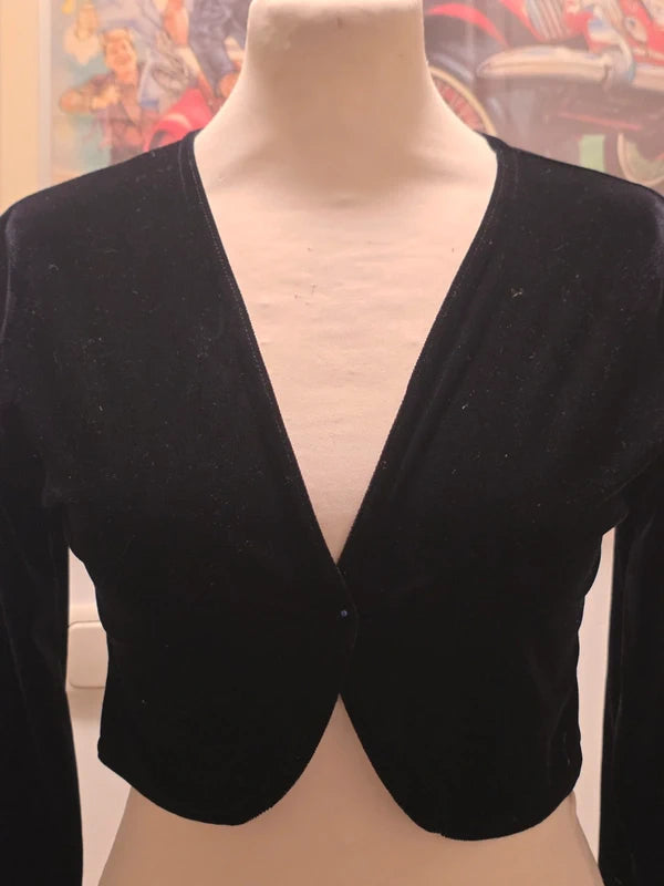 Vintage 80's Lulu Fl'h Velvet Crop Jacket
