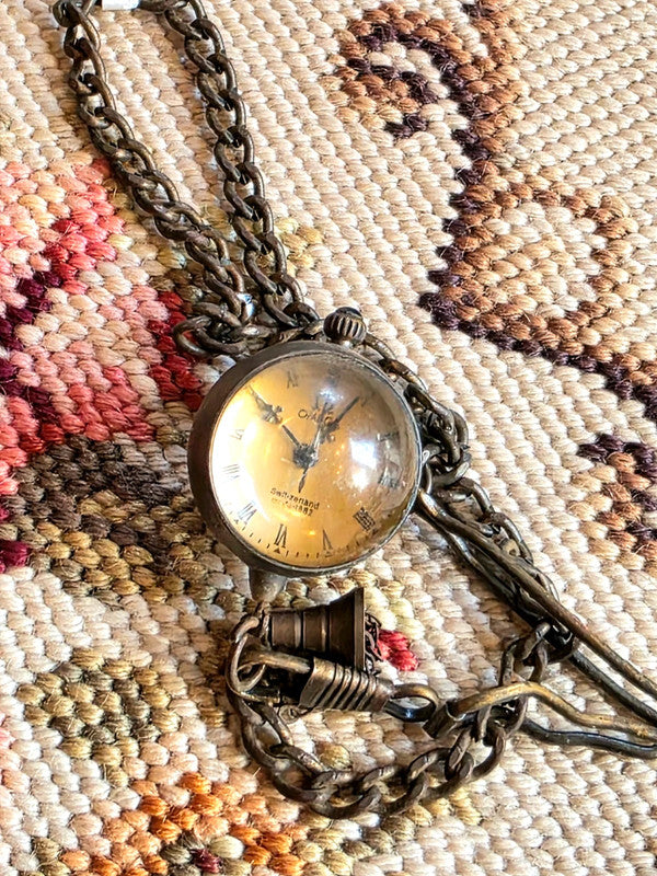 Antique Omega Crystal Ball Pocket Watch