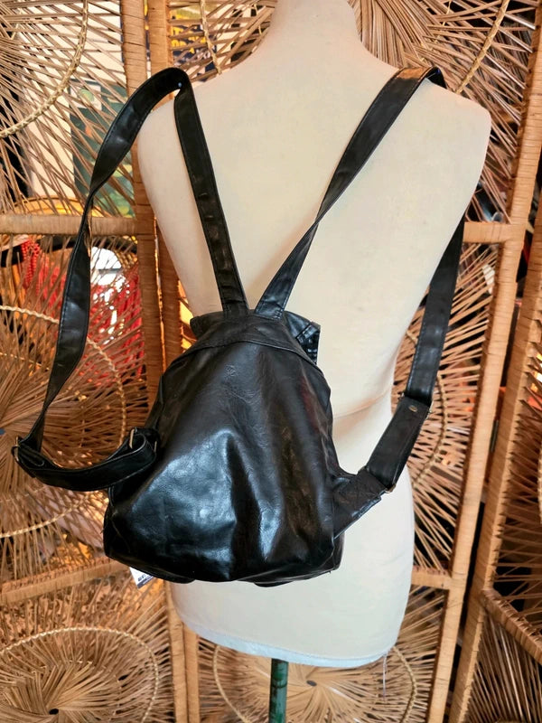 Vintage 80's Leather Backpack