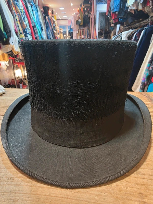 Antique Victorian Felt Top Hat