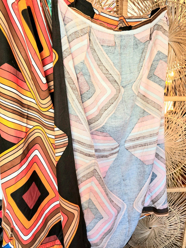 Vintage MOD 70's Geometric Curtain