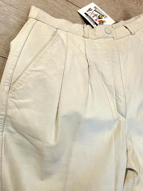 Vintage 80's Leather High Waisted Trousers