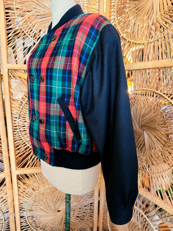 Vintage 80's Ricardo Rochelli Double Breasted Bomber Jacket
