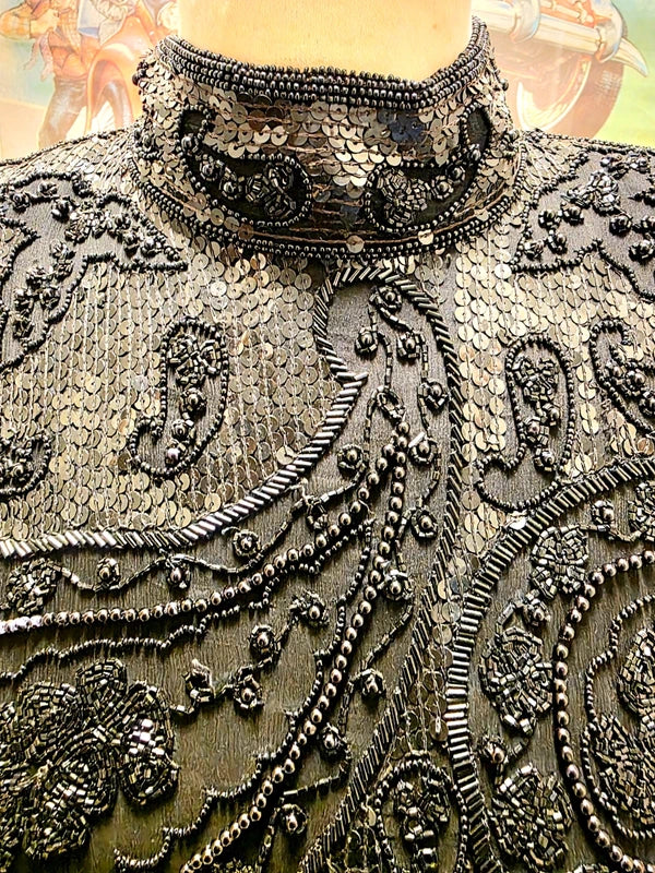 Vintage 80's Scarlet Rage Silk Tunic Dress