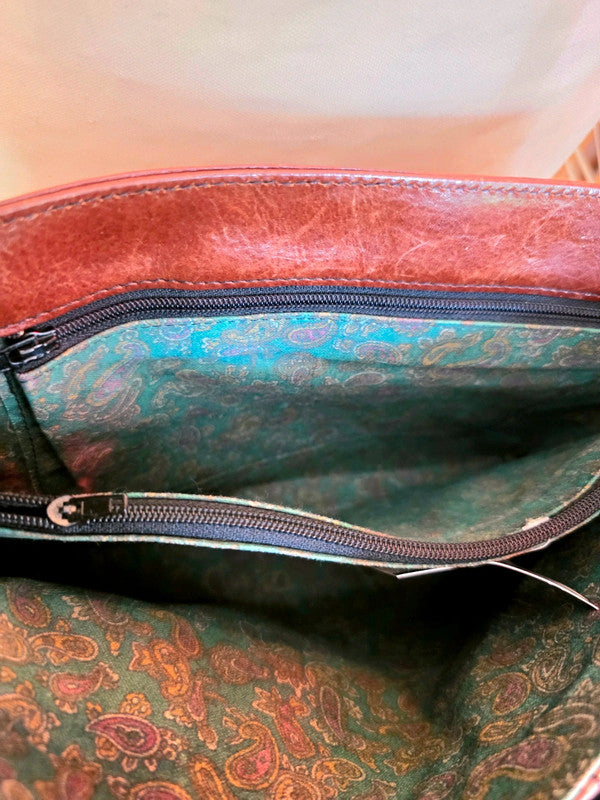 Vintage 80s Leather Shoulder Bag