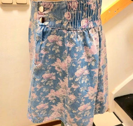 Vintage 1980's Floral Knee Length Skirt