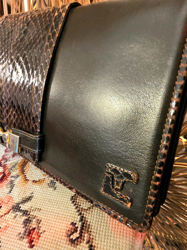 Vintage 70s / 80s Leather Clutch Bag