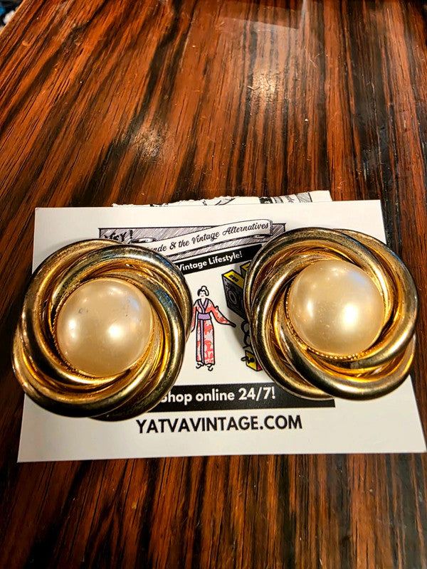 Deadstock Brand New Vintage 80s Clip-on Earrings