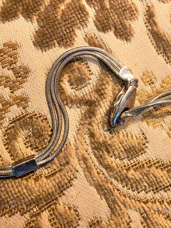 Vintage 80's Layered Silver Necklace
