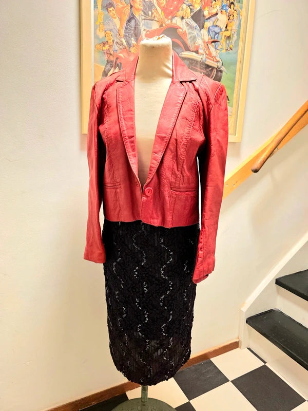 Vintage 1980's Crop Leather Jacket