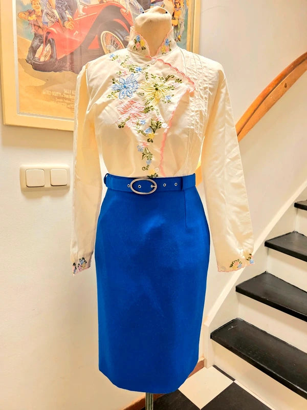 Vintage 1960's High Waist Pencil Wiggle Skirt