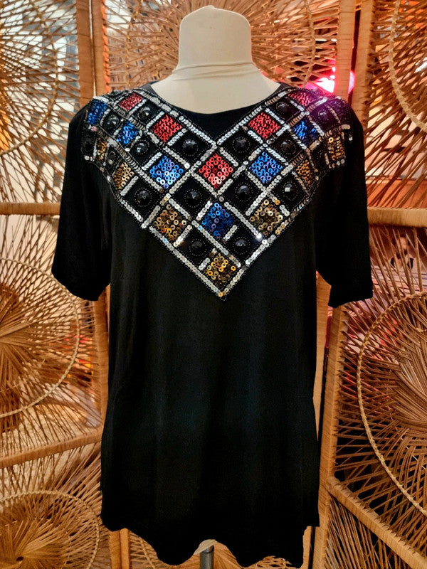 Vintage Novita, D Sequin Top