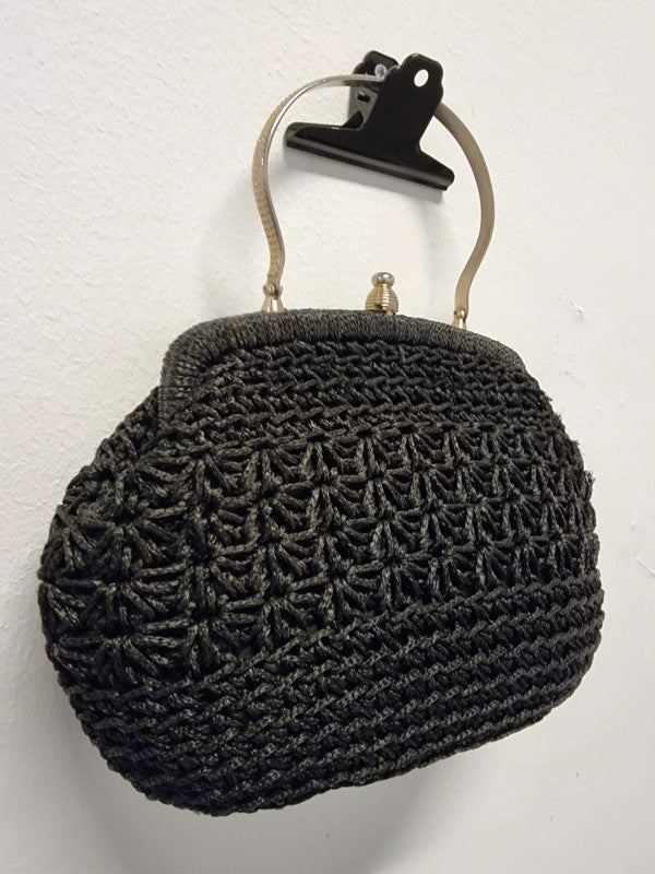 Vintage 1960's Sisal Crochet Handbag