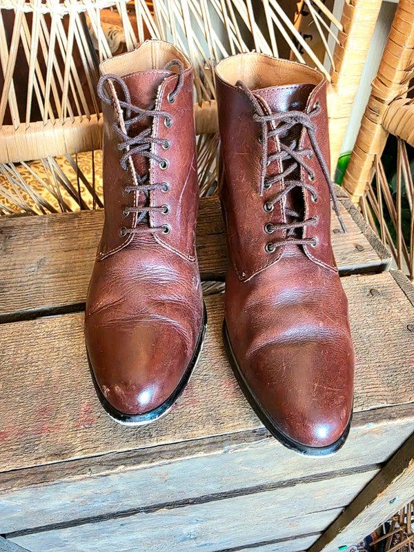 Vintage 1980s Leather Oppus by Globo Ankle Boots