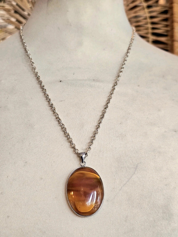 Vintage Gemstone Pendant Necklace
