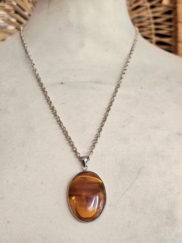 Vintage Gemstone Pendant Necklace
