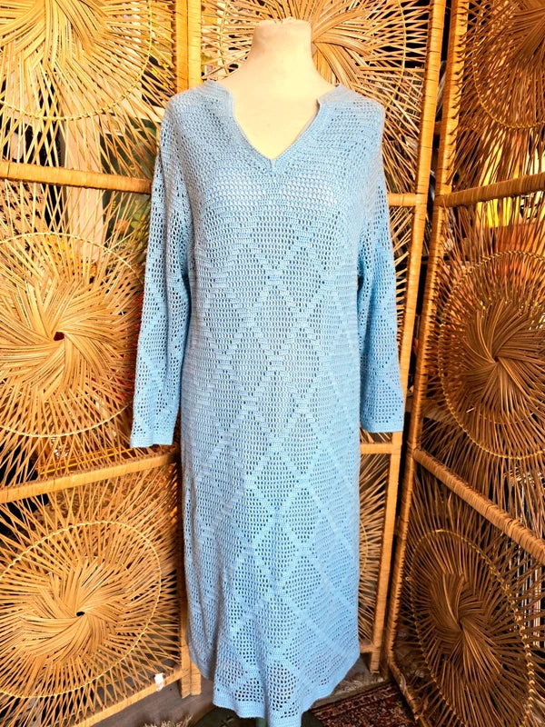 Vintage 70's Crochet Midi Dress