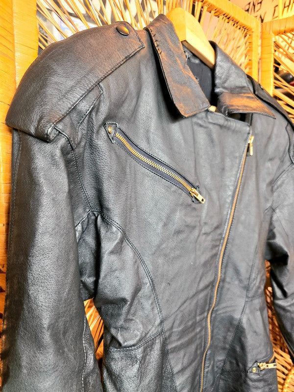 Vintage 80's Teen Club Leather Coat