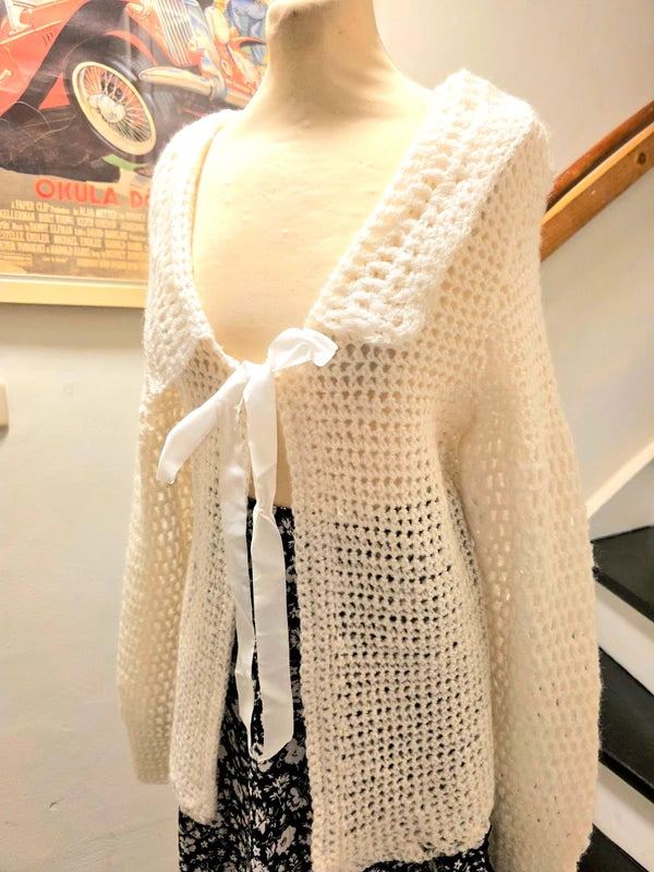 Vintage 70's Handmade Crochet Cardigan