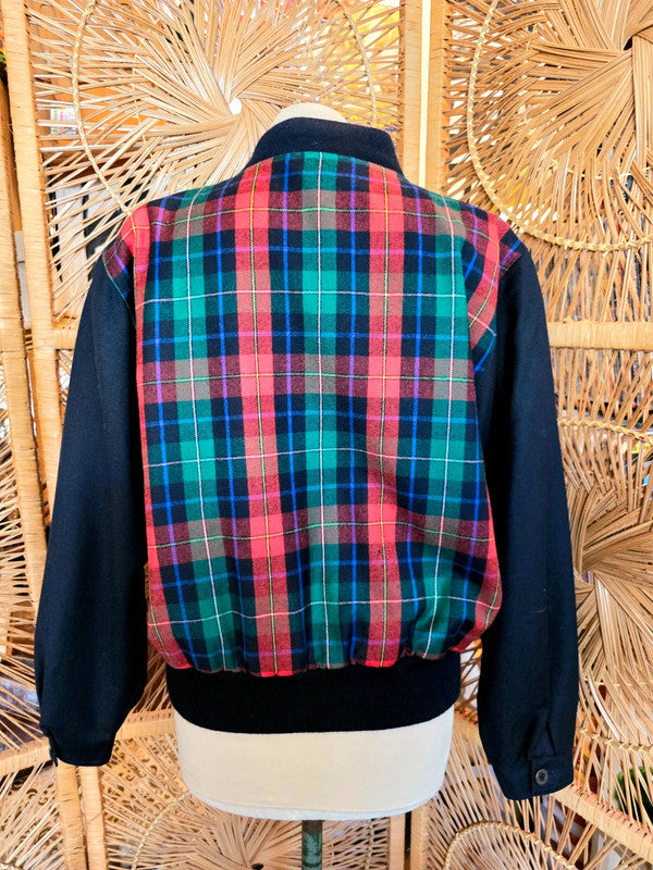 Vintage 80's Ricardo Rochelli Double Breasted Bomber Jacket
