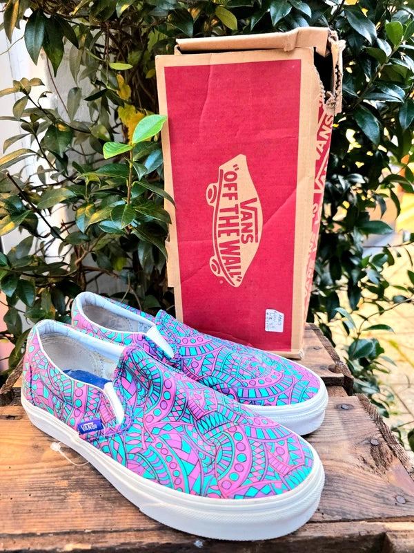 Brand New Vans Classic Liberty Satchmo / True White Slip-On Shoes