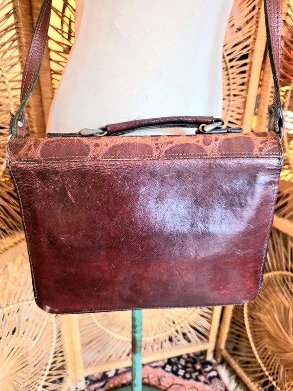 Vintage 80's Leather Shoulder Bag
